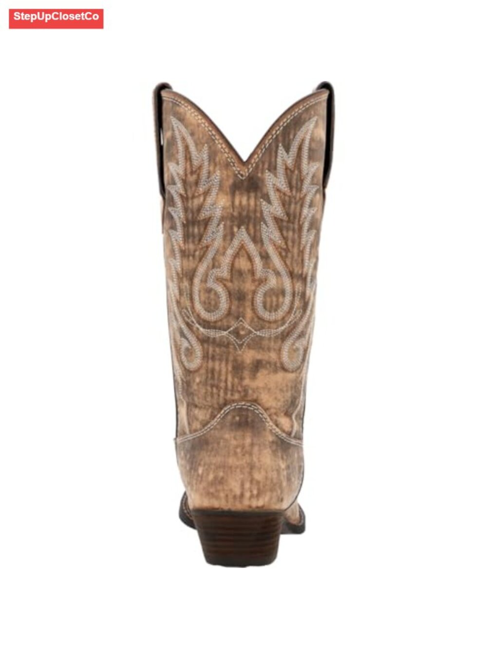 Mid-calf Western boot with full-grain leather, embroidered and fringe details - Picture 5 of 6